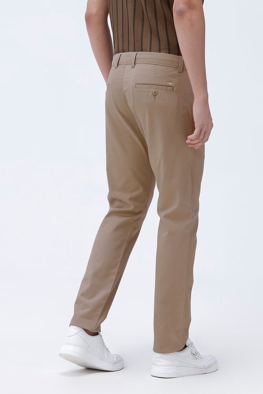 BASICS SKINNY FIT  COTTON STRETCH STRUCTURE TROUSER