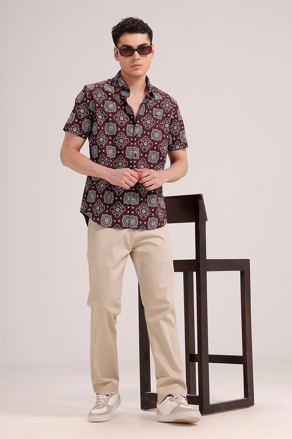 TAPERED FIT COTTON STRETCH TROUSER