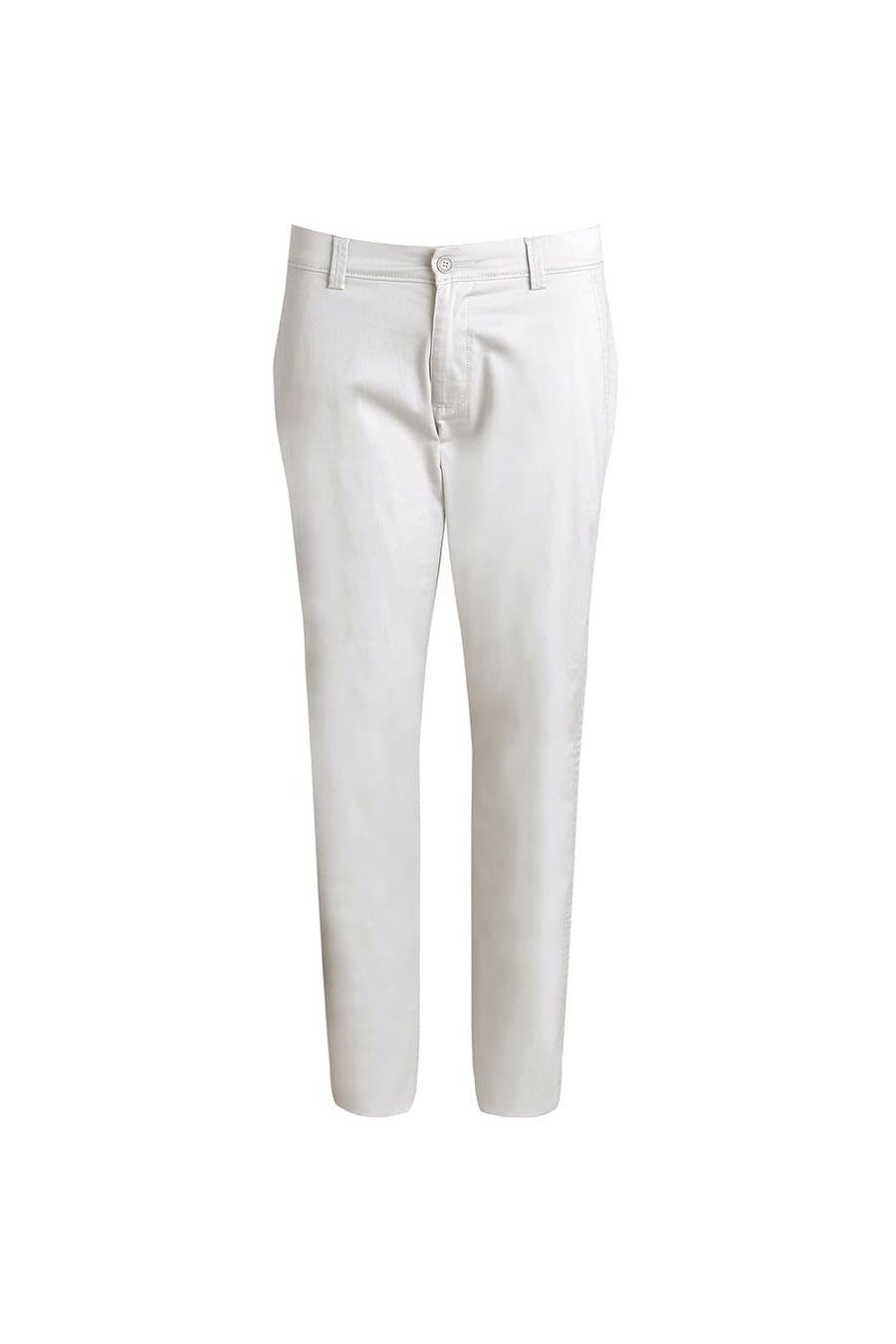 BASICS TAPERED FIT MONSOON MIST GREY COTTON STRETCH TROUSER