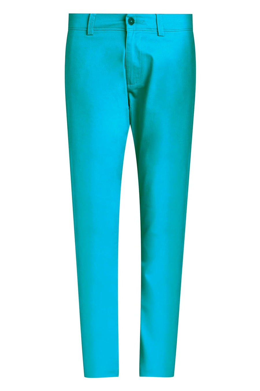 BASICS TAPERED FIT CITADEL BLUE COTTON STRETCH TROUSER