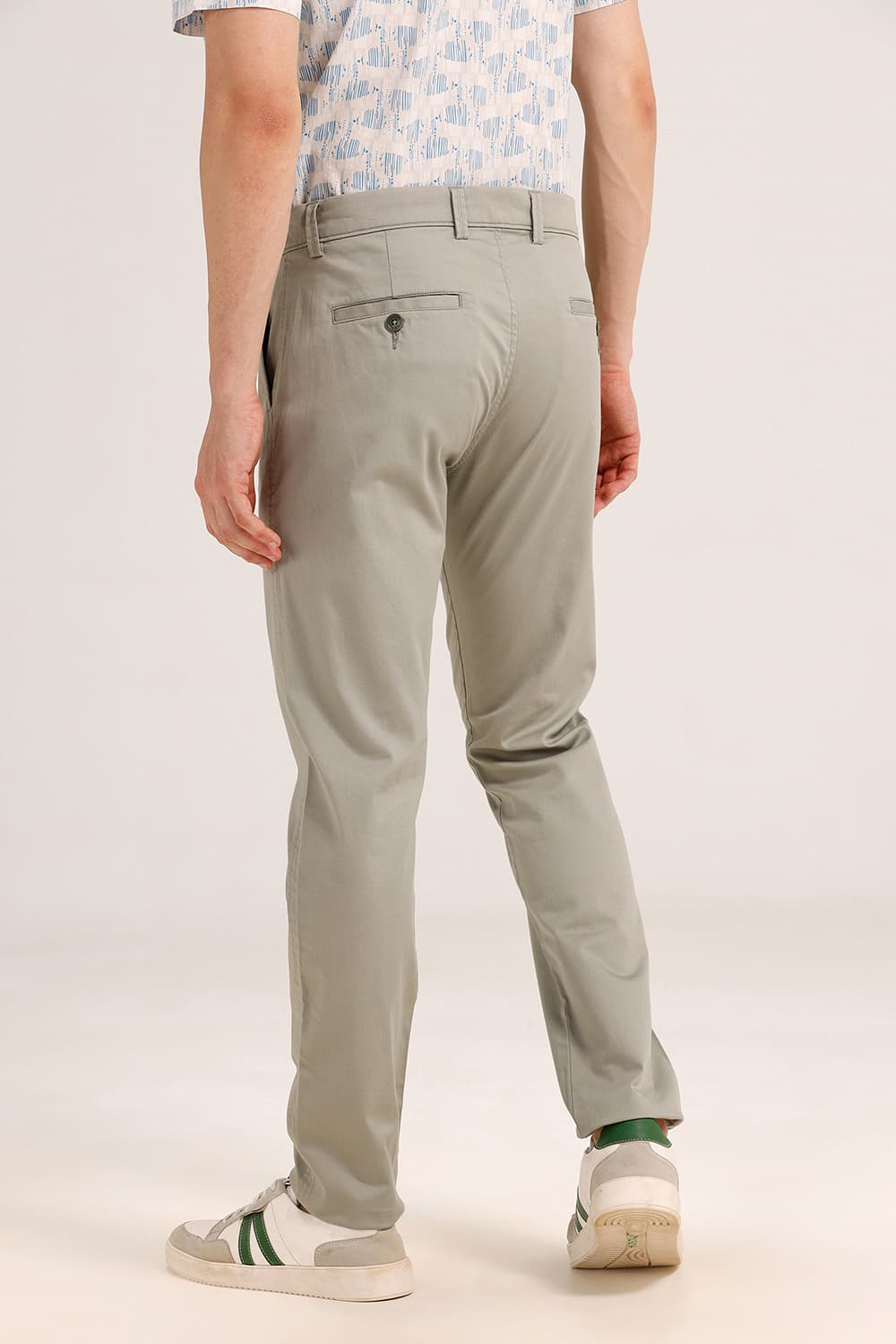 TAPERED FIT COTTON STRETCH TROUSER