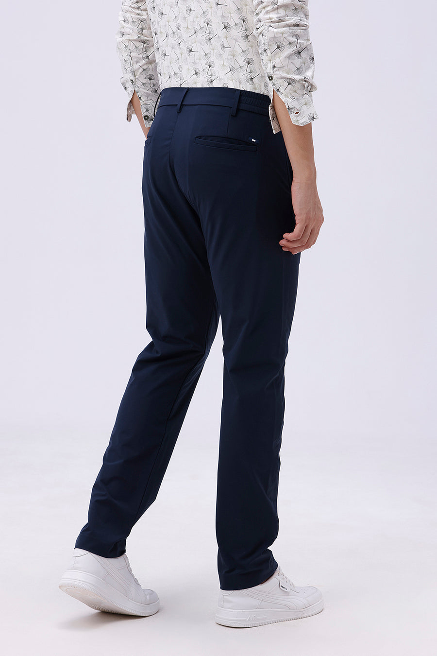 BASICS DRIFT FIT BLUEBERRY NAVY POLYESTER TROUSER