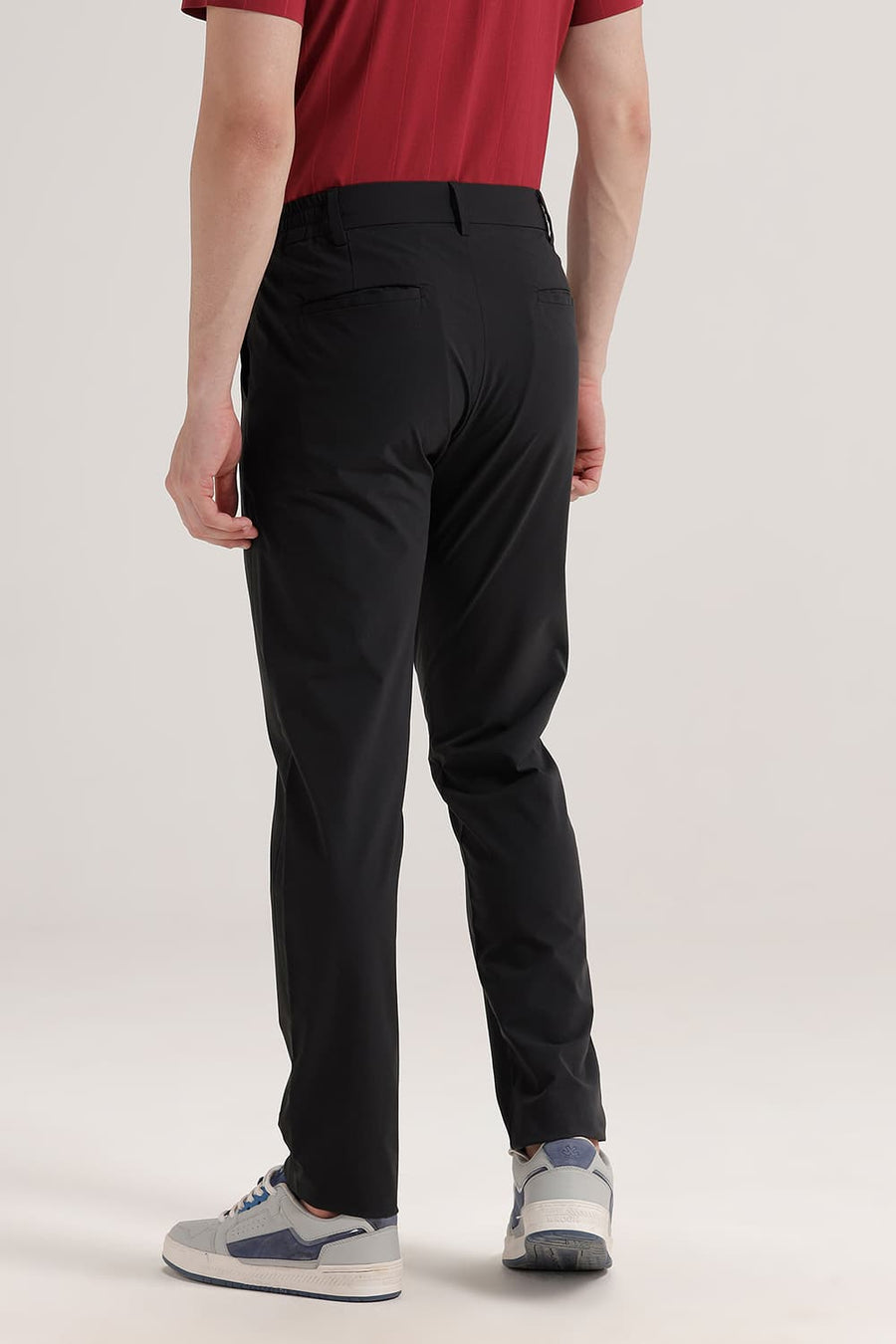 BASICS DRIFT FIT ANTHRACITE BLACK POLYESTER TROUSER
