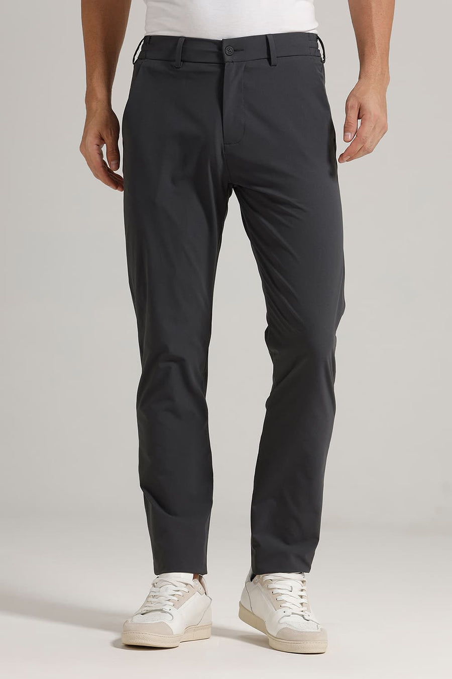 BASICS DRIFT FIT JET SET GREY POLYESTER TROUSER