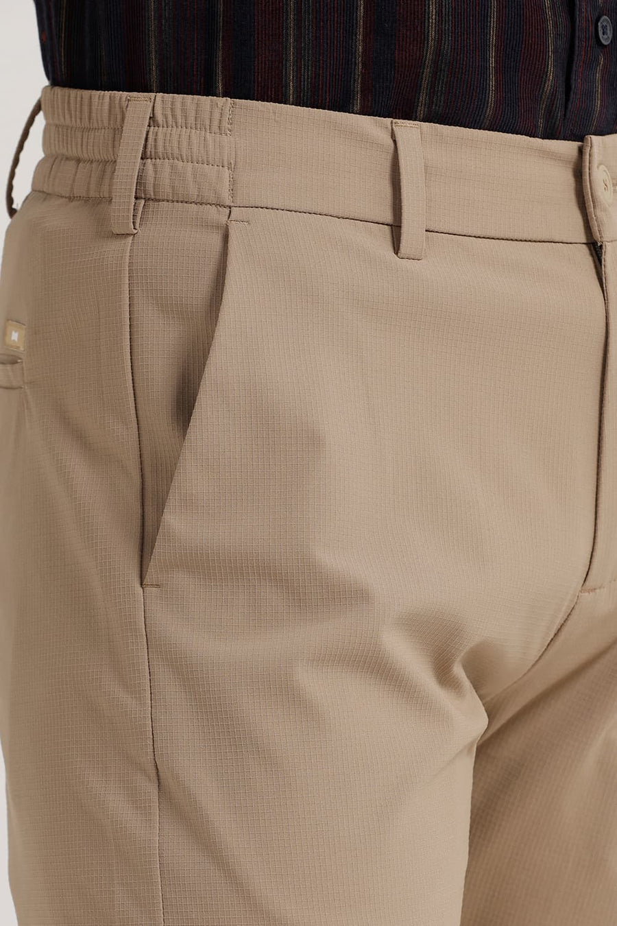BASICS DRIFT FIT OAK KHAKI POLYESTER TROUSER