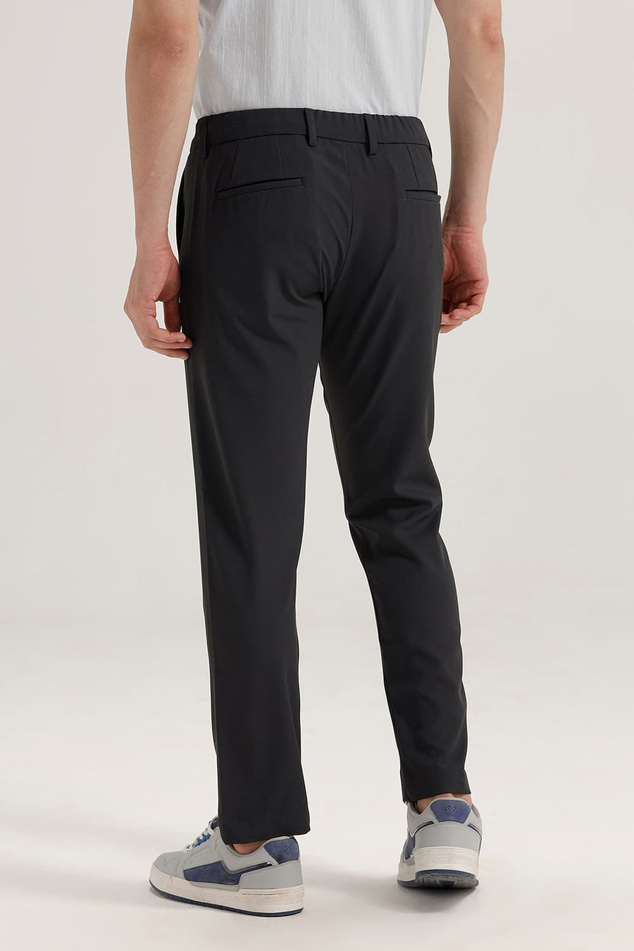 BASICS DRIFT FIT BLACK OYSTER NAVY POLYESTER CLASSIC 4 WAY STRETCH TROUSER