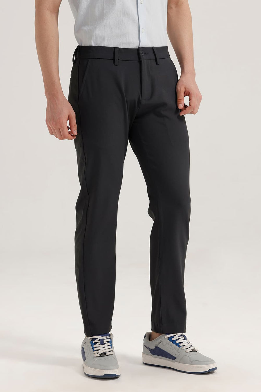 BASICS DRIFT FIT BLACK OYSTER NAVY POLYESTER CLASSIC 4 WAY STRETCH TROUSER