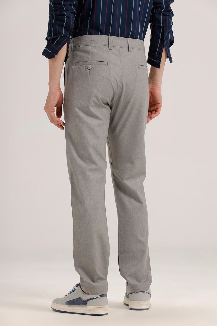 BASICS DRIFT FIT DRIZZLE GREY POLYESTER STRETCH TROUSER
