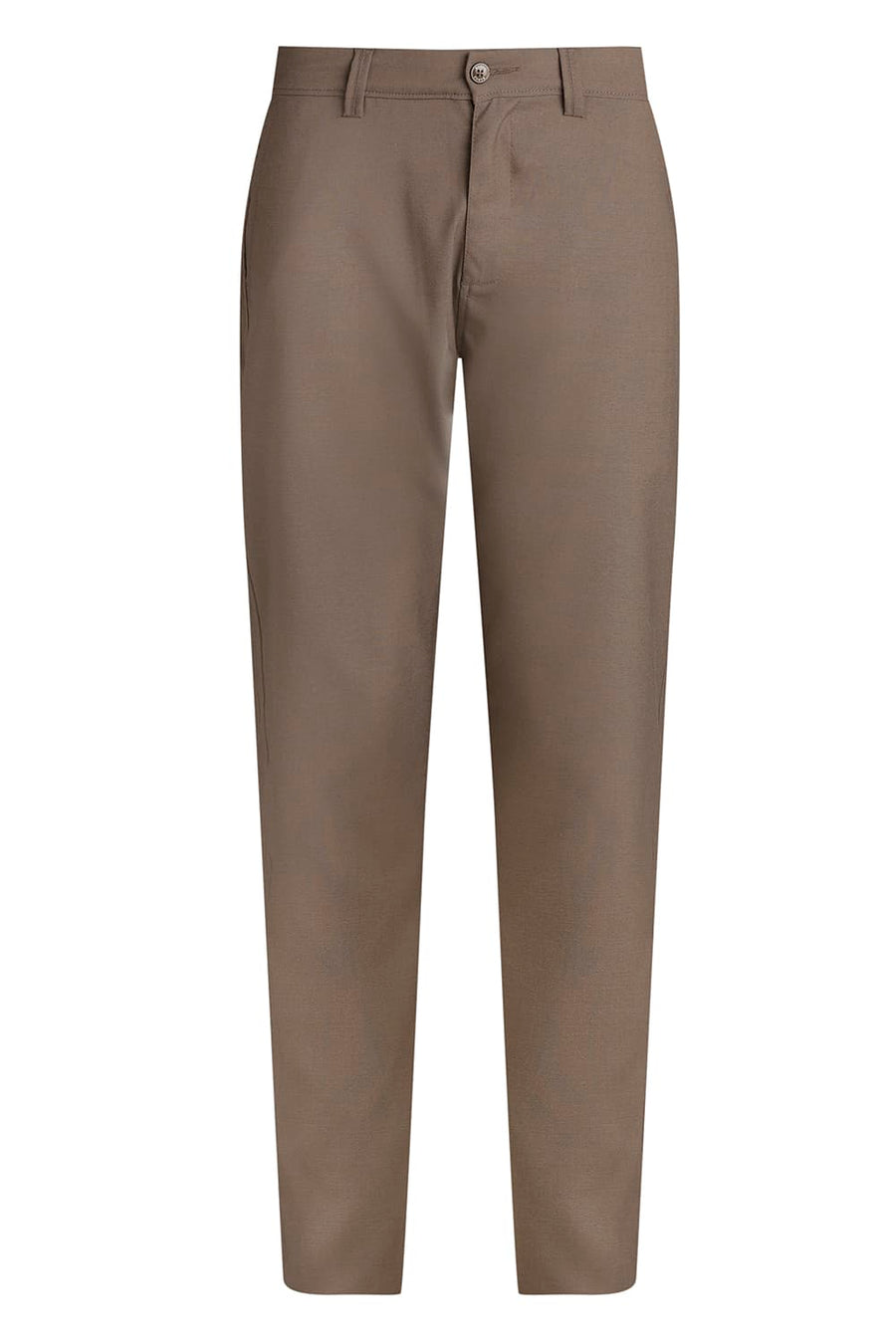 BASICS DRIFT FIT WALNUT KHAKI POLYESTER STRETCH TROUSER