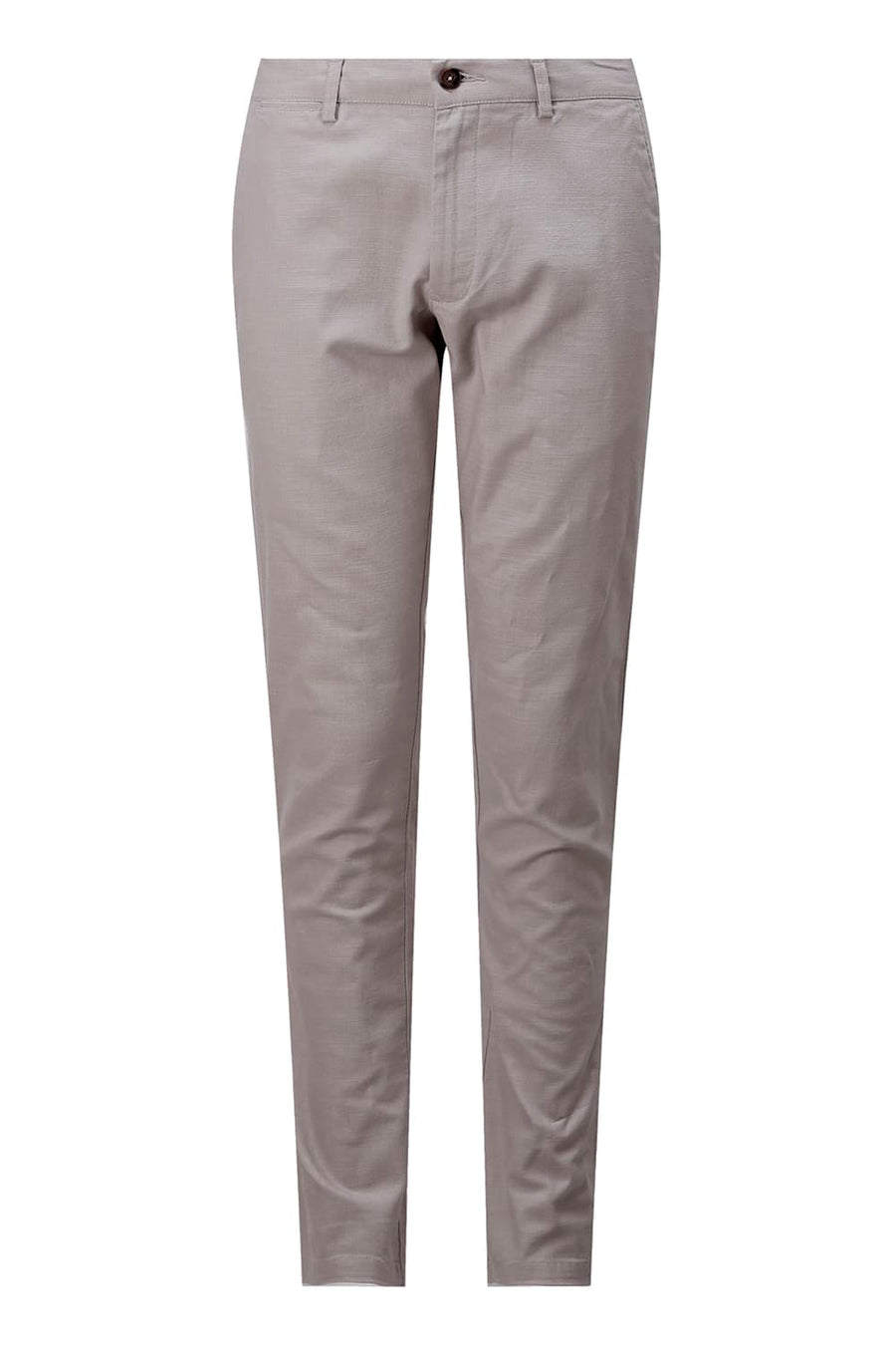BASICS TAPERED FIT ETHEREA PINK COTTON STRETCH STRUCTURE TROUSER