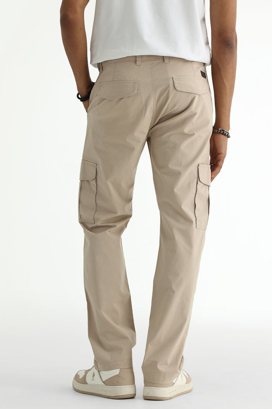 BASICS DRIFT FIT DOESKIN BEIGE COTTON STRETCH RIBSTOP DOBBY TROUSER