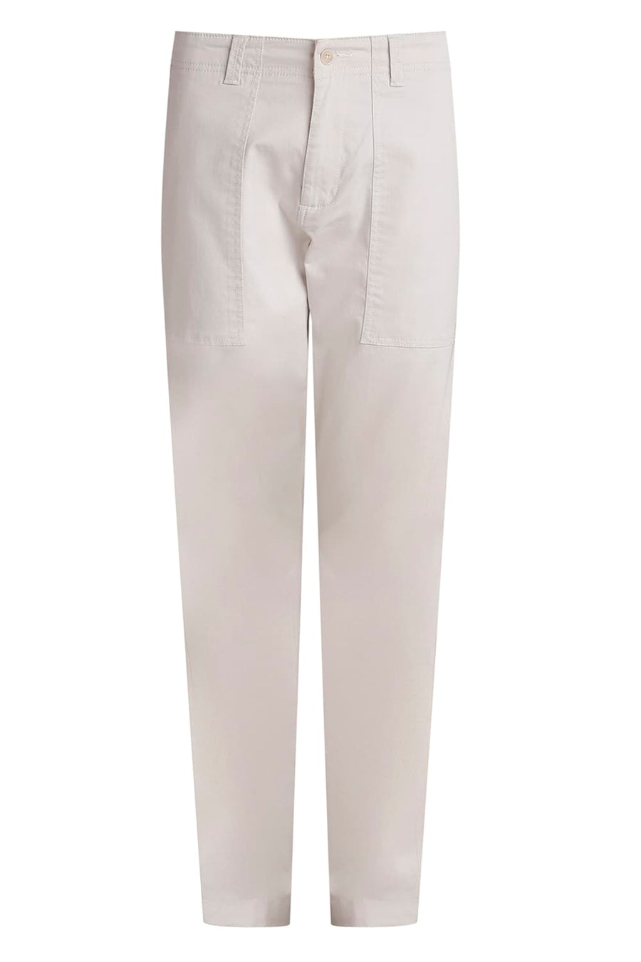 BASICS DRIFT FIT PUMICE STONE ECRU COTTON STRETCH TROUSER