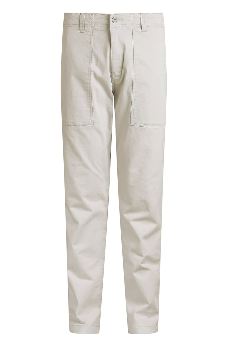 BASICS DRIFT FIT MISTED MORN GREY COTTON STRETCH TROUSER