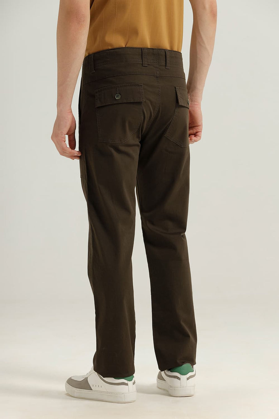 BASICS DRIFT FIT BLACK OLIVE COTTON STRETCH TROUSER