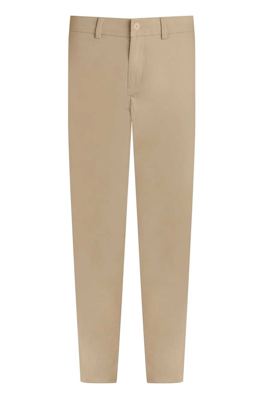 BASICS TAPERED FIT STRING STONE COTTON VISCOSE STRETCH TROUSER