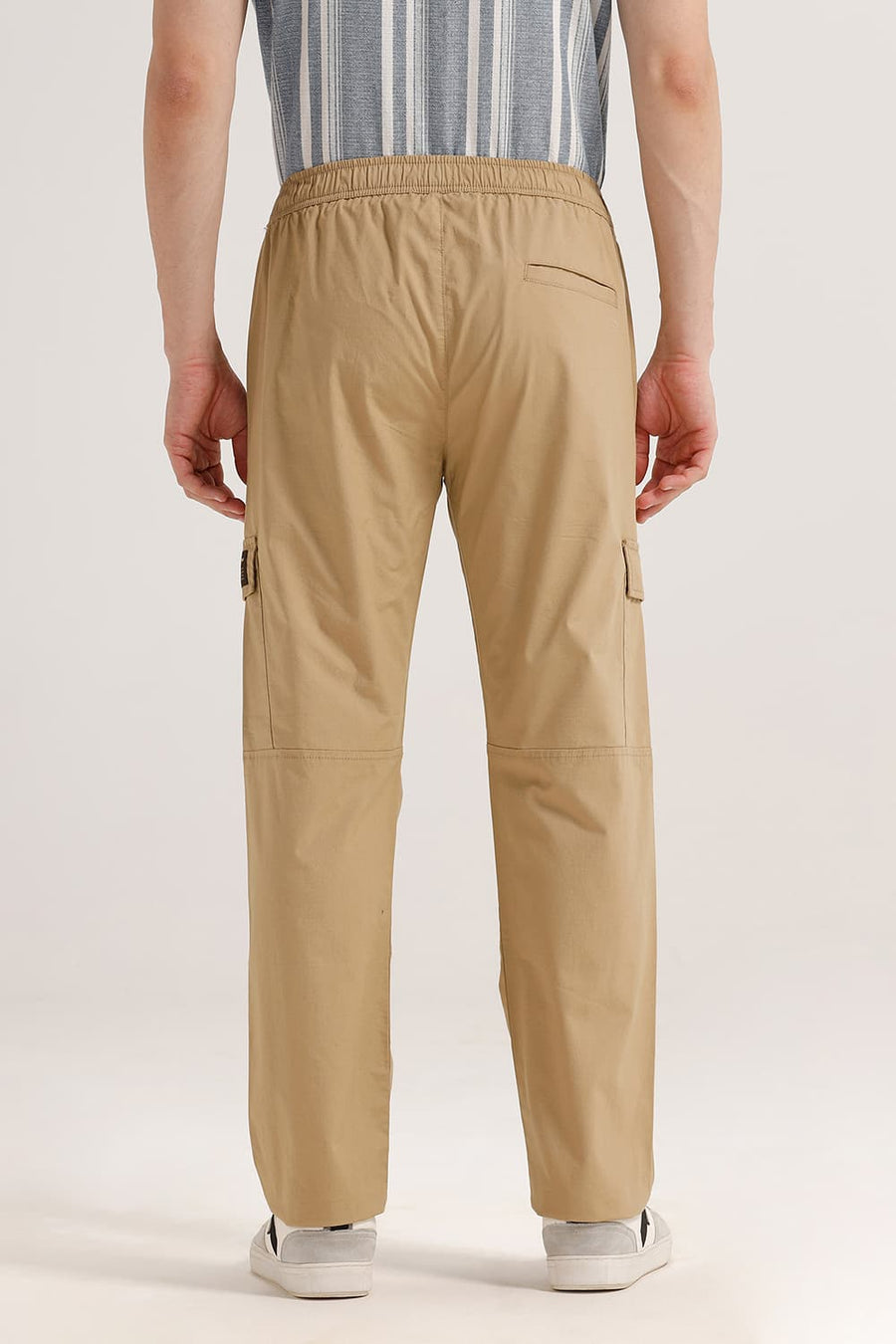 BASICS DRIFT FIT LARK KHAKI COTTON STRETCH RIBSTOP DOBBY TROUSER