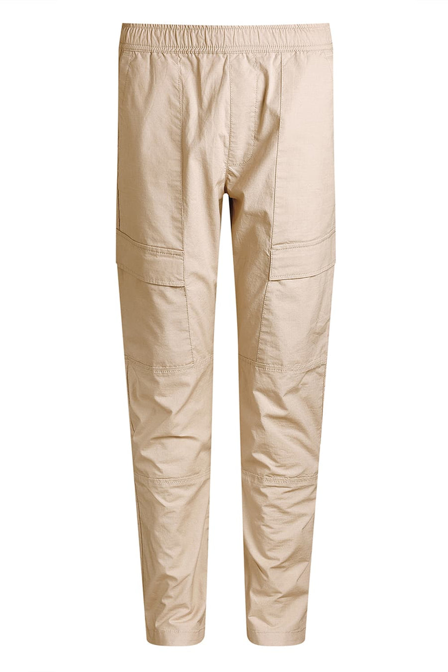 BASICS DRIFT FIT ALMOND BEIGE COTTON STRETCH RIBSTOP DOBBY TROUSER