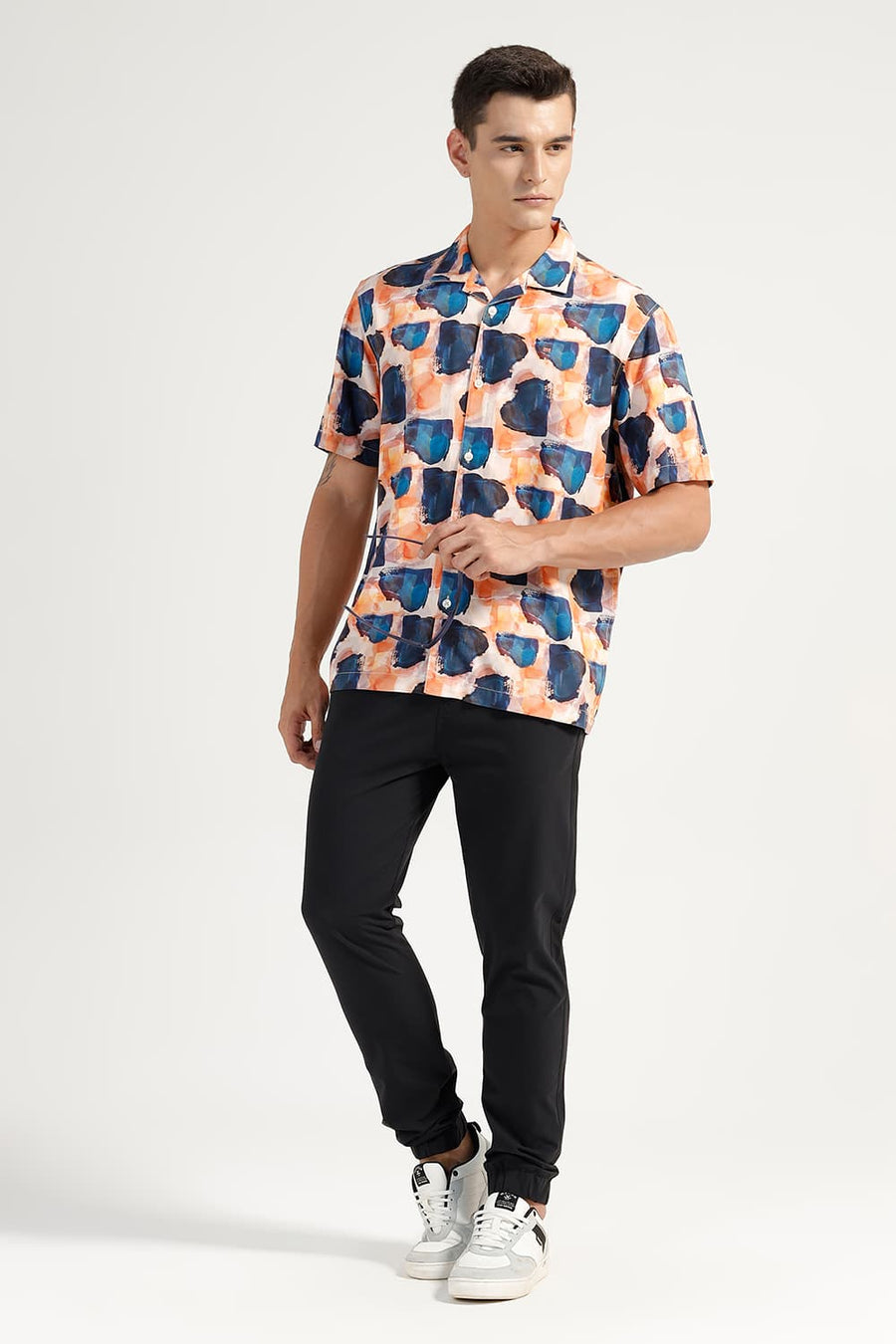 BASICS DRIFT FIT RAVEN BLACK POLYESTER TROUSER