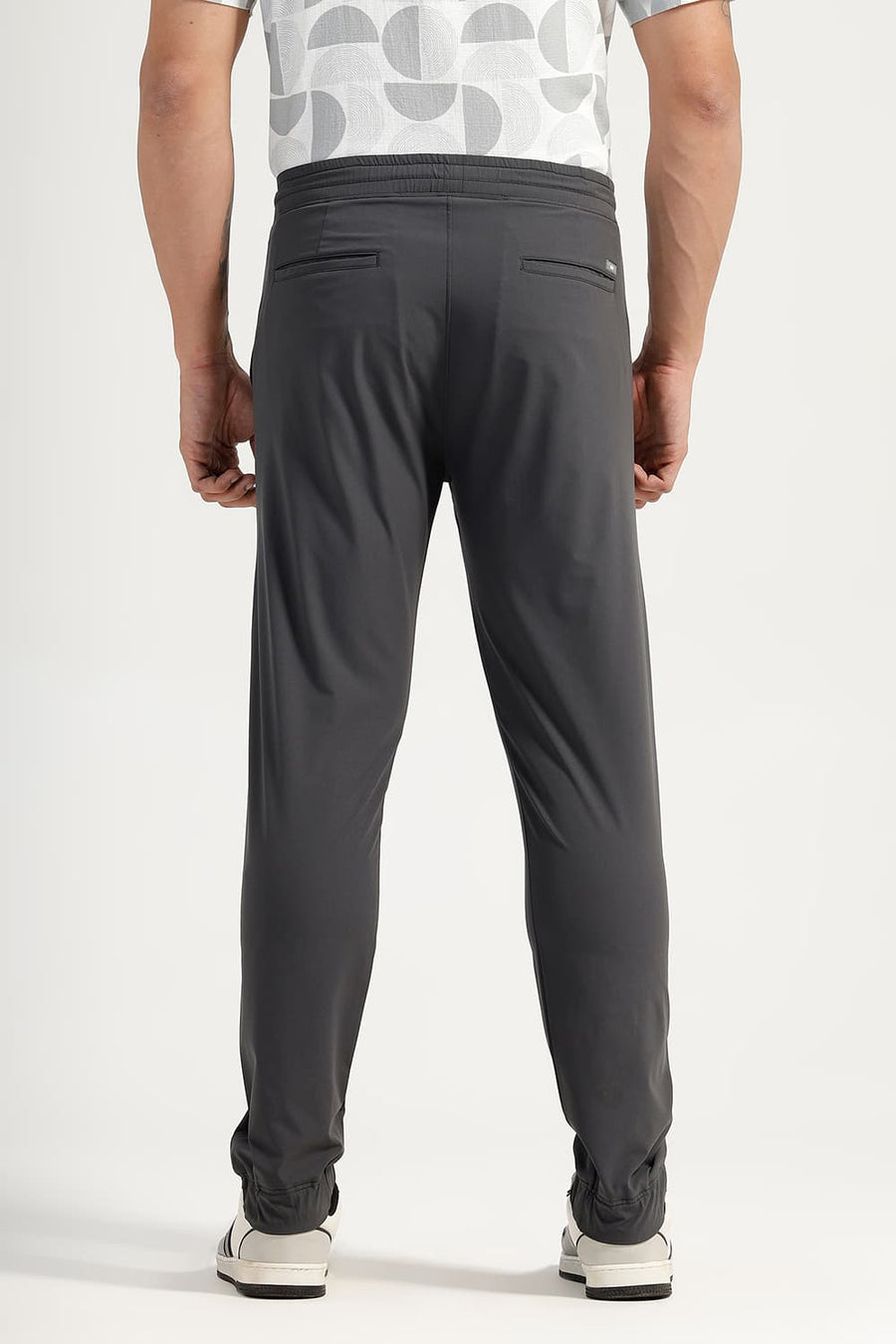BASICS DRIFT FIT JET SET GREY POLYESTER TROUSER