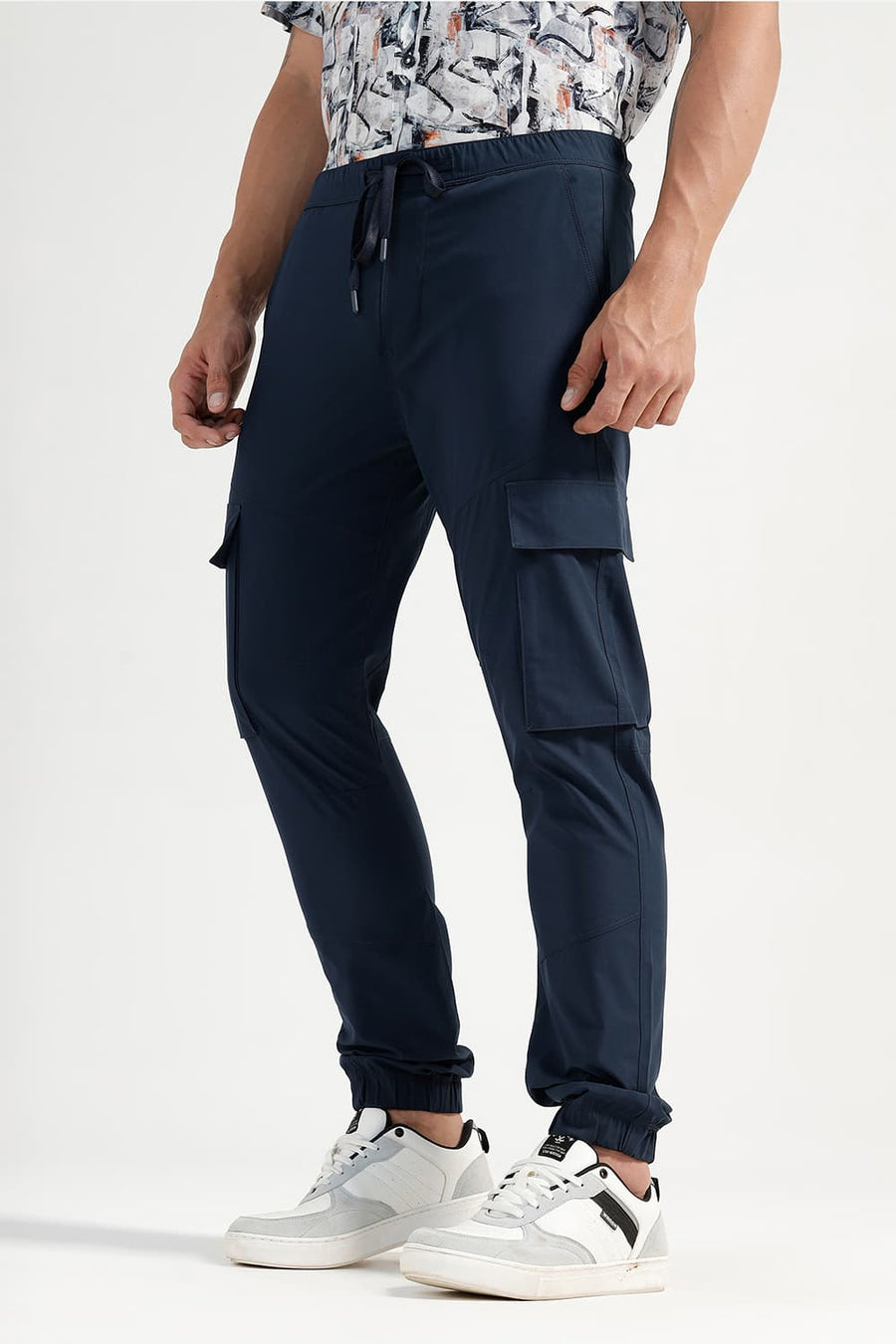 BASICS DRIFT FIT BLUE BERRY NAVY POLYESTER TROUSER