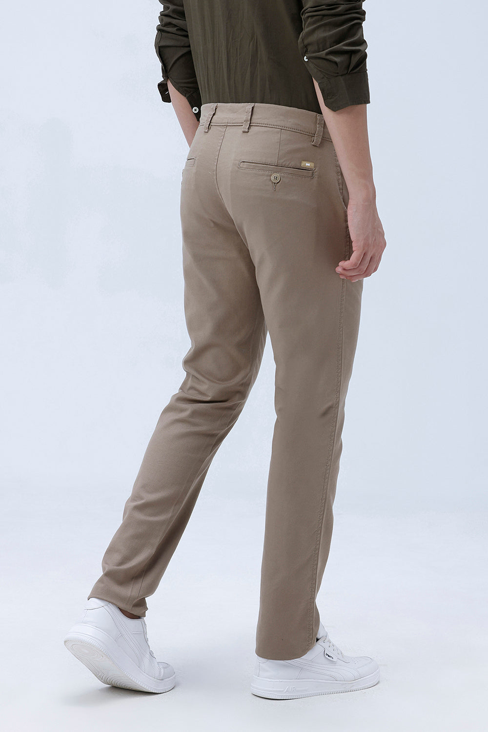 TAPERED FIT COTTON STRETCH TROUSER