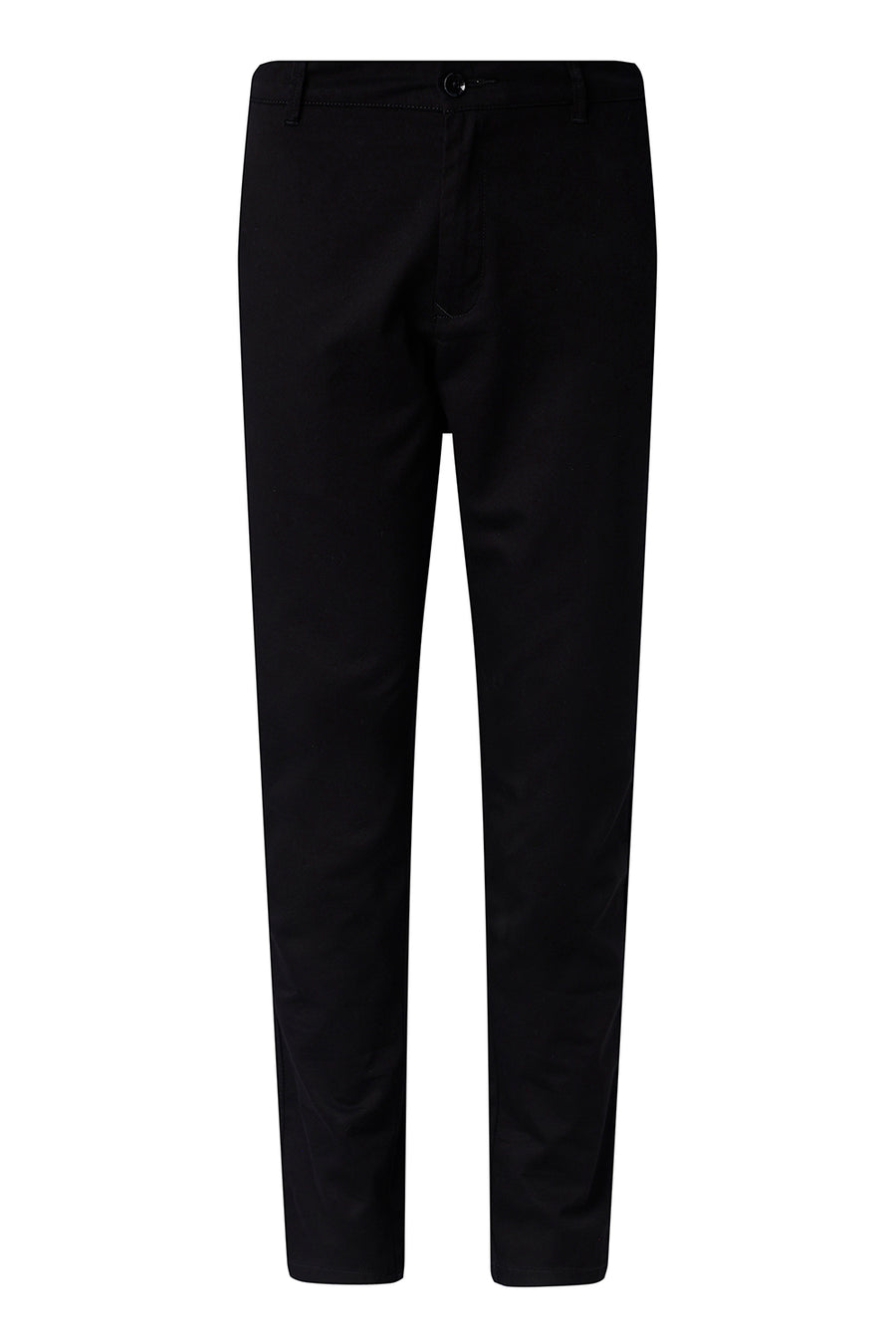 BASICS SKINNY FIT PHANTOM BLACK COTTON STRETCH TROUSER