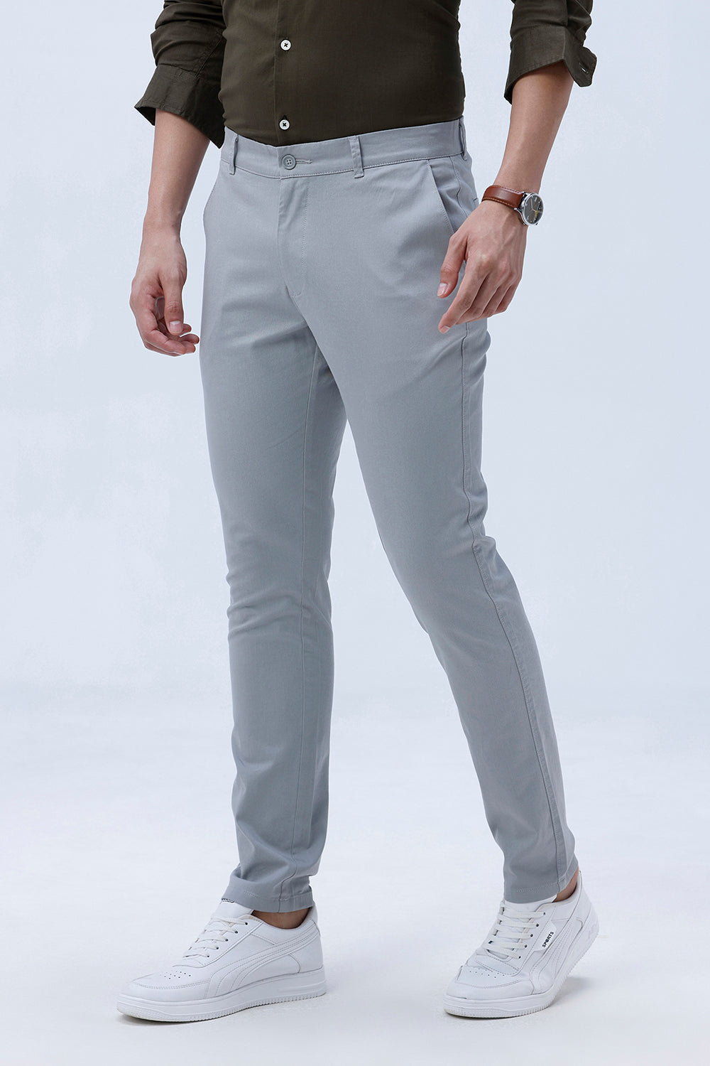 SKINNY FIT COTTON STRETCH TROUSER