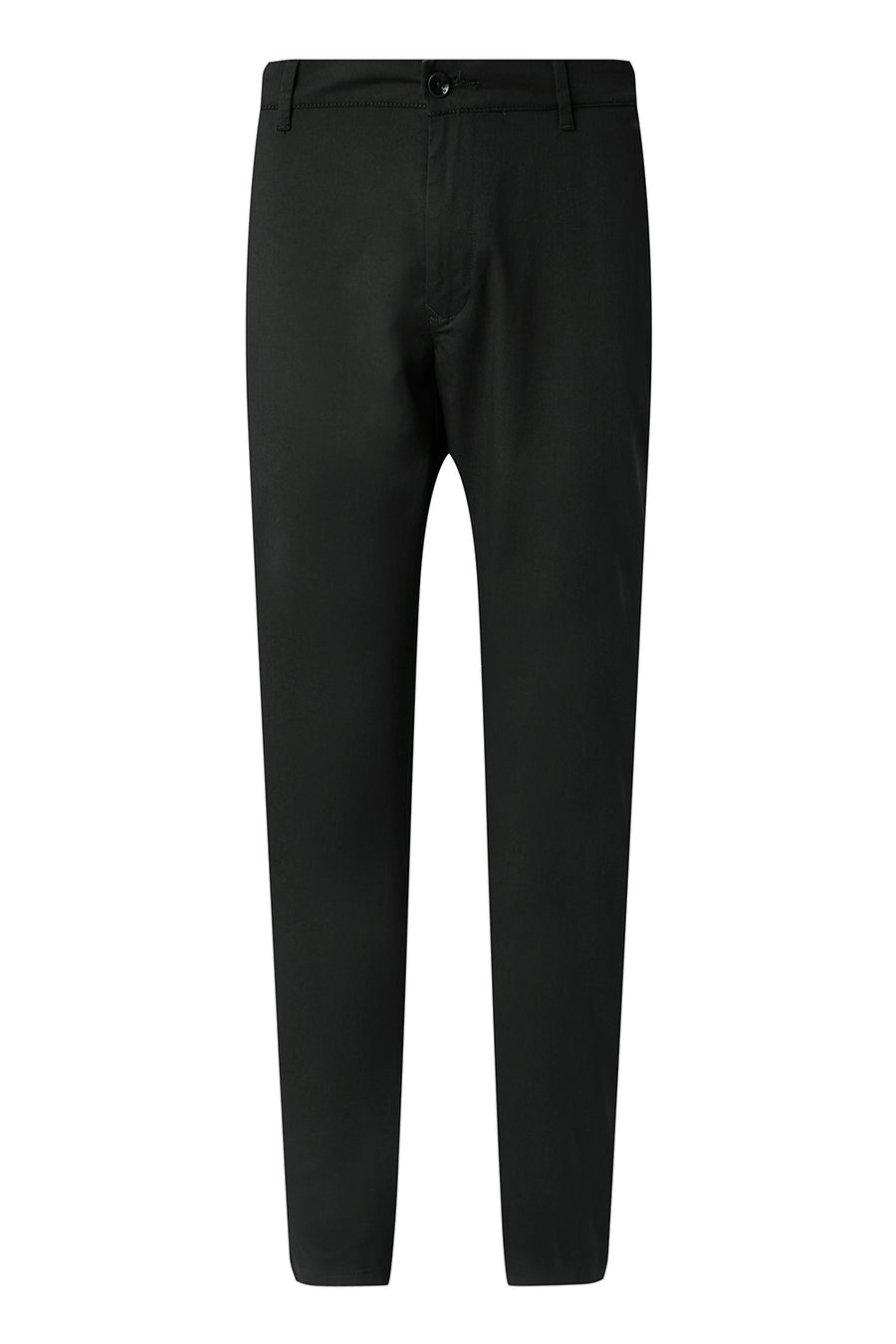 BASICS SKINNY FIT DEEP FOREST OLIVE COTTON STRETCH TROUSER