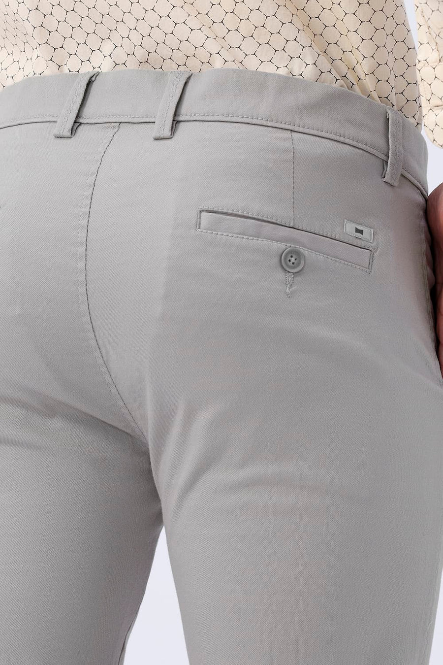 BASICS TAPERED FIT  COTTON STRETCH STRUCTURE TROUSER