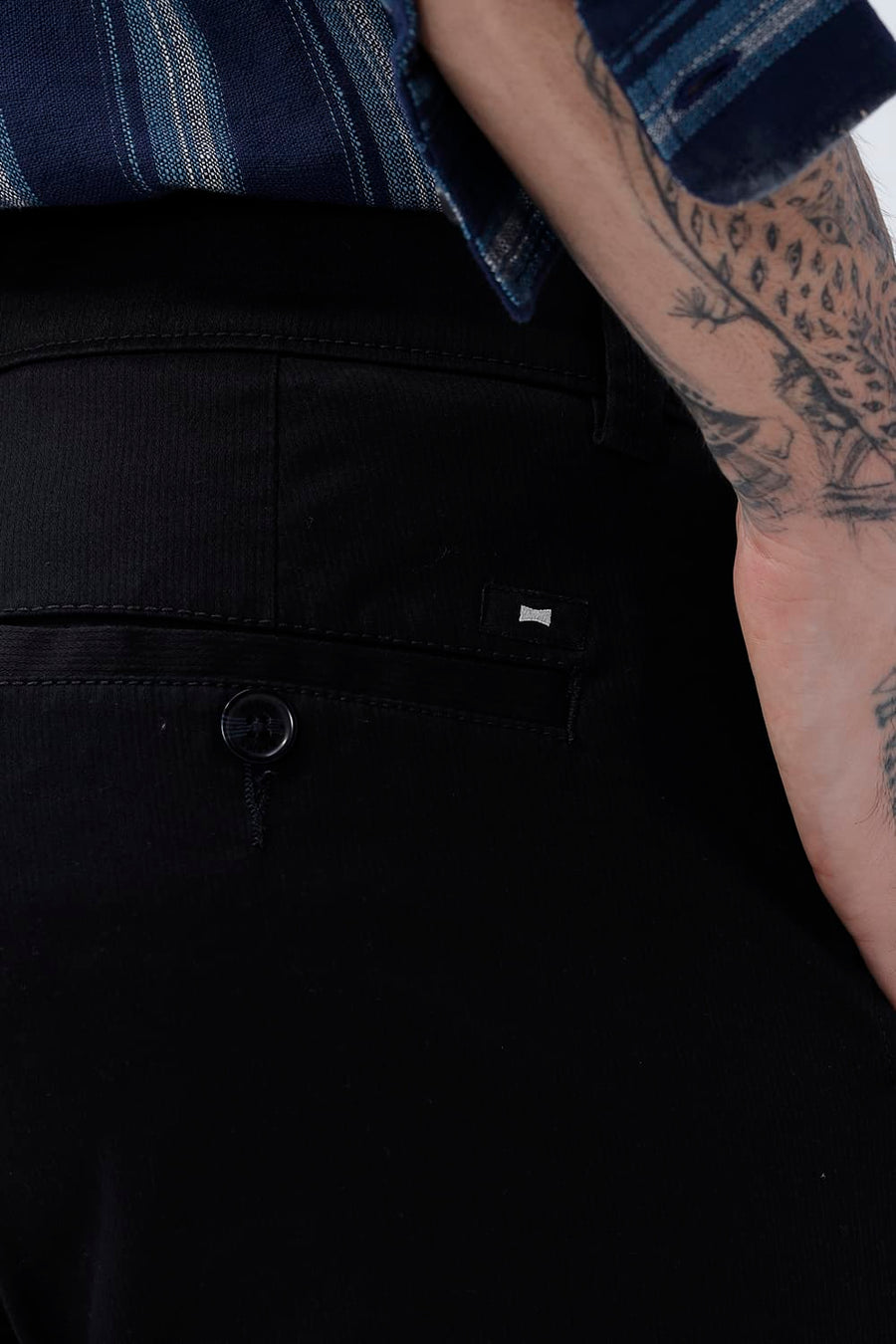 BASICS TAPERED FIT  COTTON STRETCH STRUCTURE TROUSER
