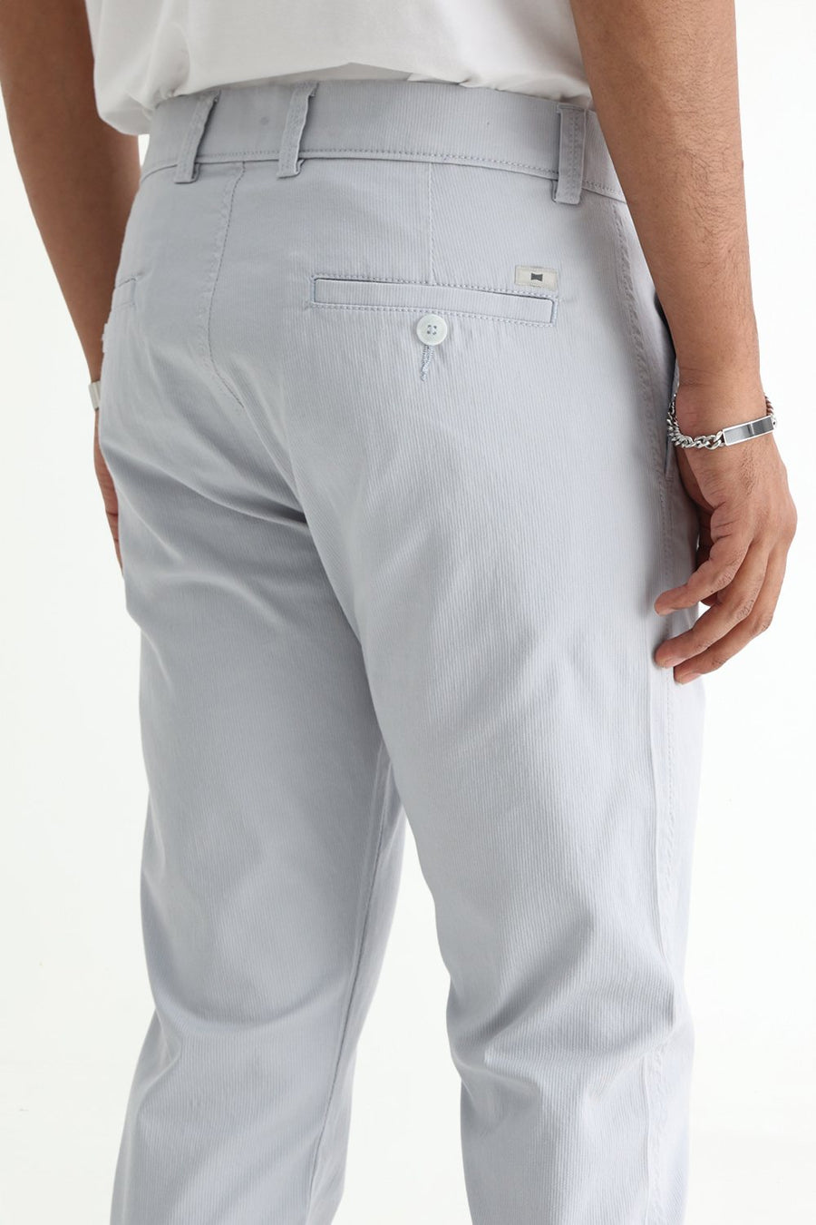 BASICS TAPERED FIT  COTTON STRETCH STRUCTURE TROUSER