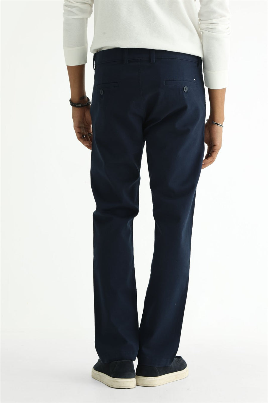 BASICS TAPERED FIT  COTTON STRETCH STRUCTURE TROUSER