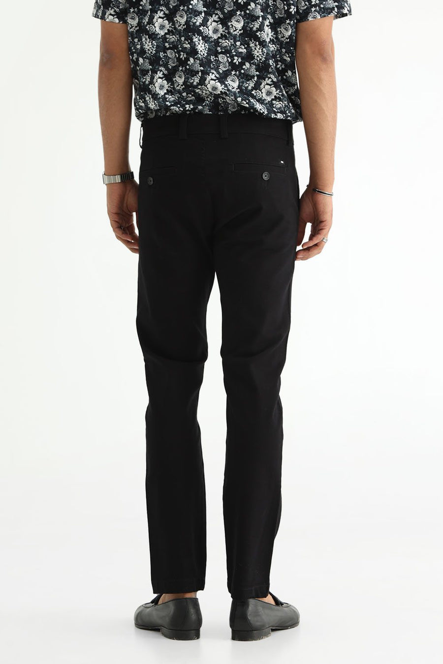 BASICS TAPERED FIT  COTTON STRETCH STRUCTURE TROUSER