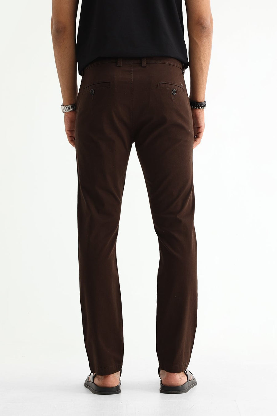 BASICS TAPERED FIT  COTTON STRETCH STRUCTURE TROUSER