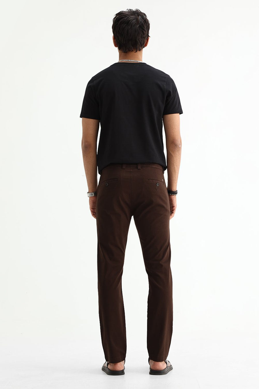 BASICS TAPERED FIT  COTTON STRETCH STRUCTURE TROUSER