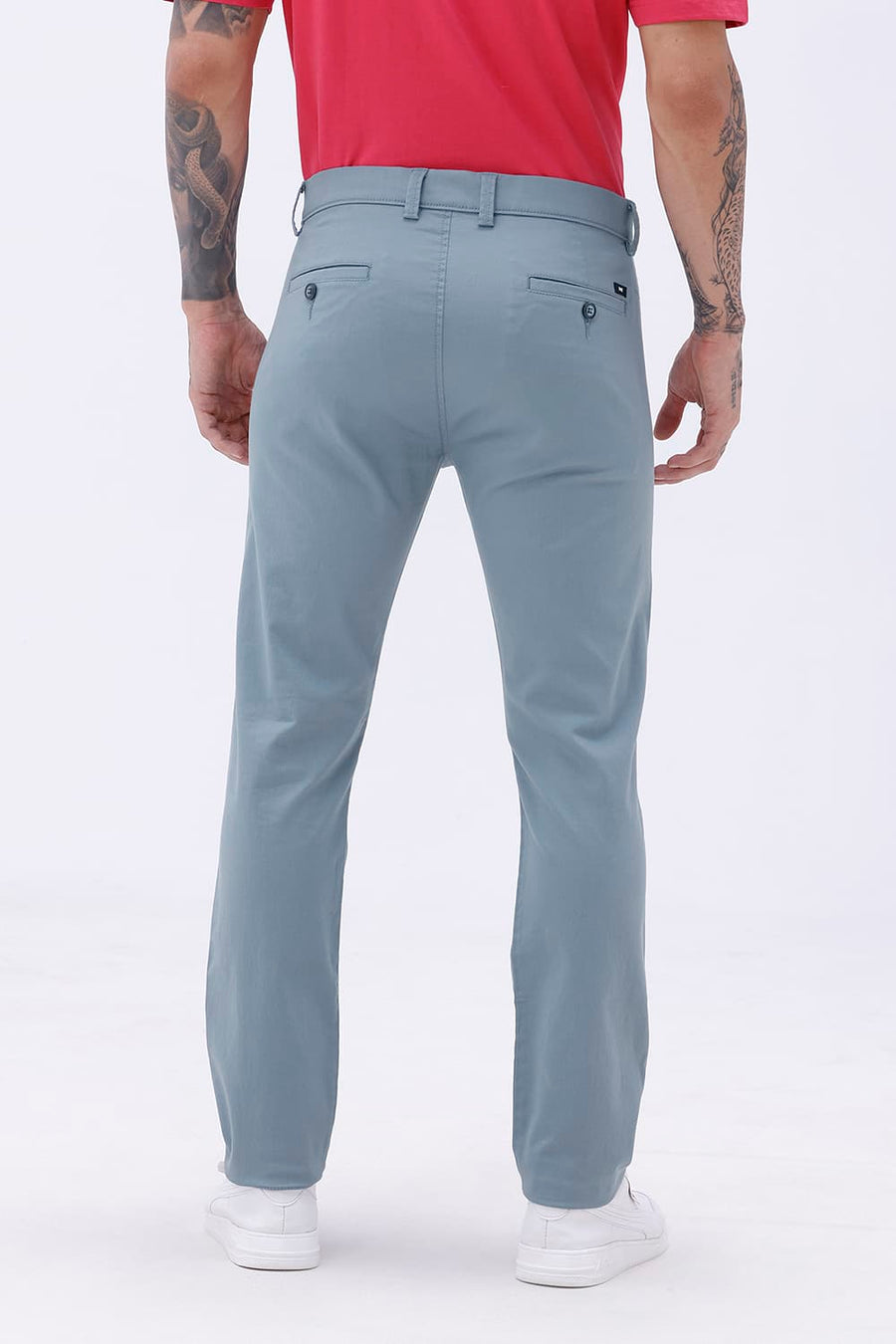 BASICS TAPERED FIT  COTTON STRETCH STRUCTURE TROUSER