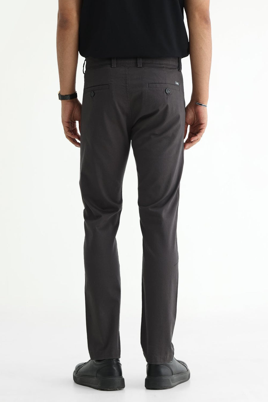 BASICS TAPERED FIT  COTTON STRETCH STRUCTURE TROUSER