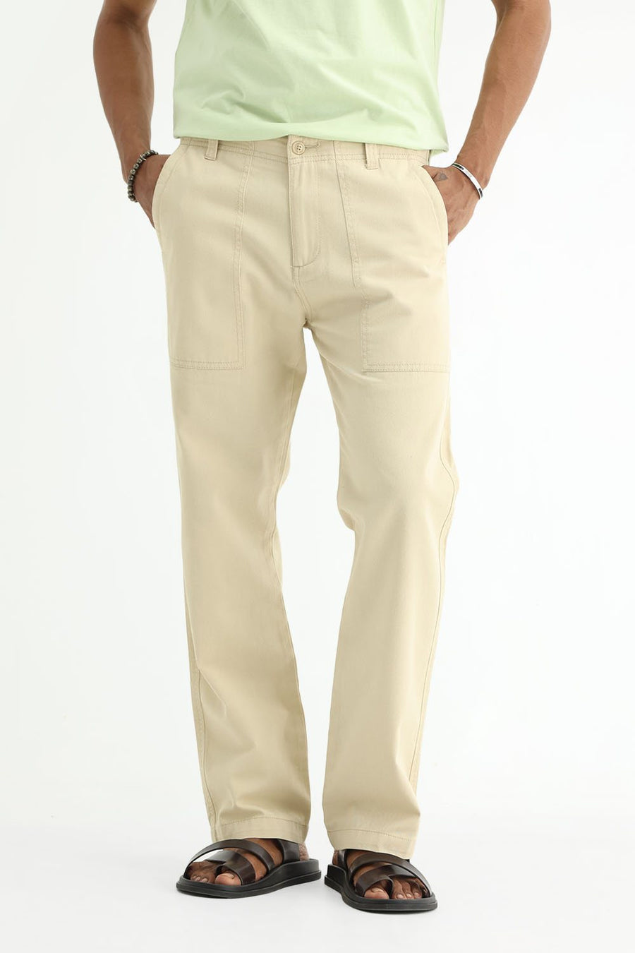 BASICS DRIFT FIT  COTTON STRUCTURE TROUSER