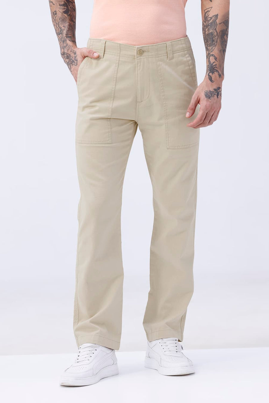 BASICS DRIFT FIT  COTTON STRUCTURE TROUSER