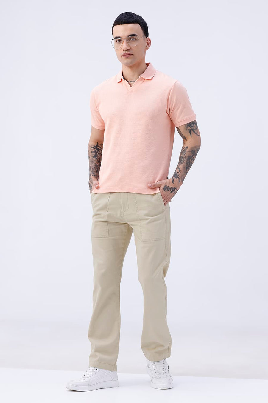 BASICS DRIFT FIT  COTTON STRUCTURE TROUSER