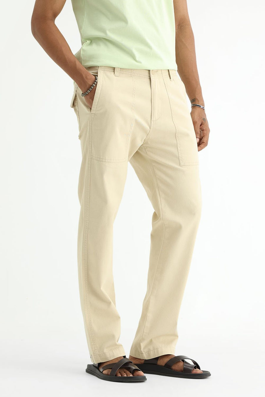 BASICS DRIFT FIT  COTTON STRUCTURE TROUSER