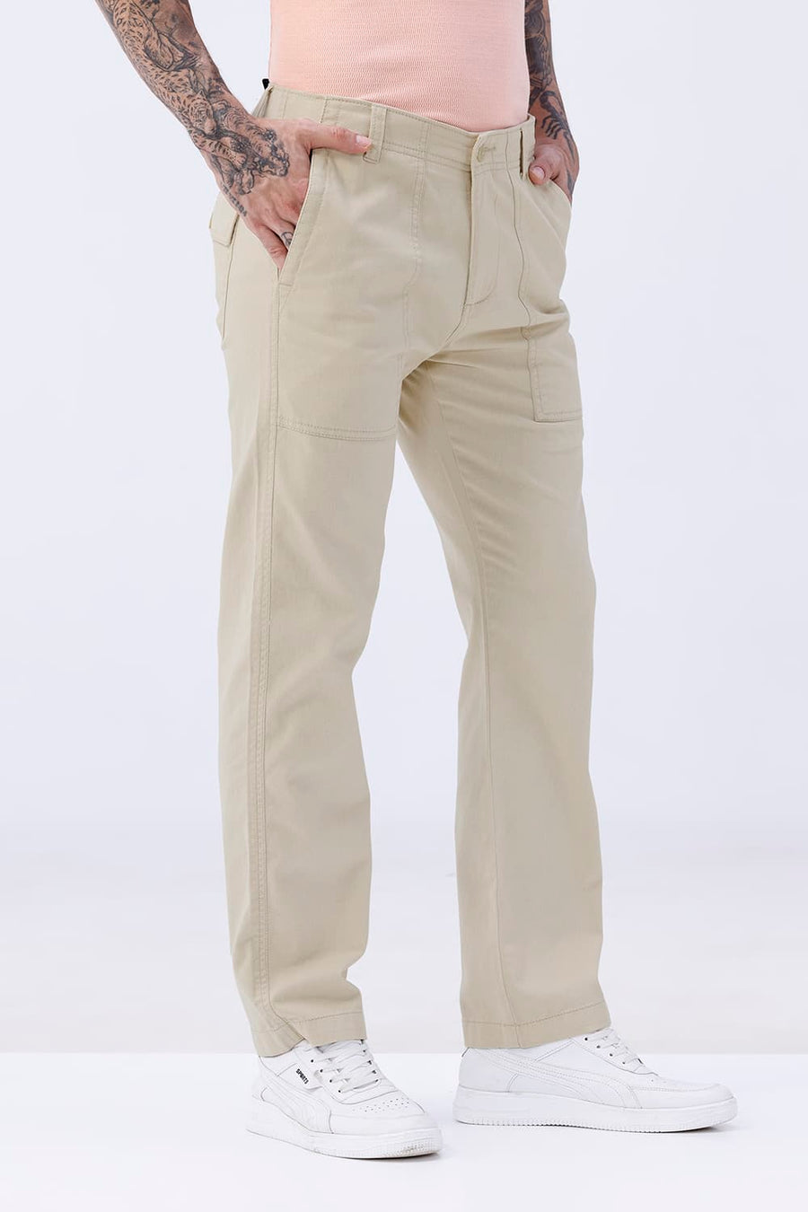 BASICS DRIFT FIT  COTTON STRUCTURE TROUSER