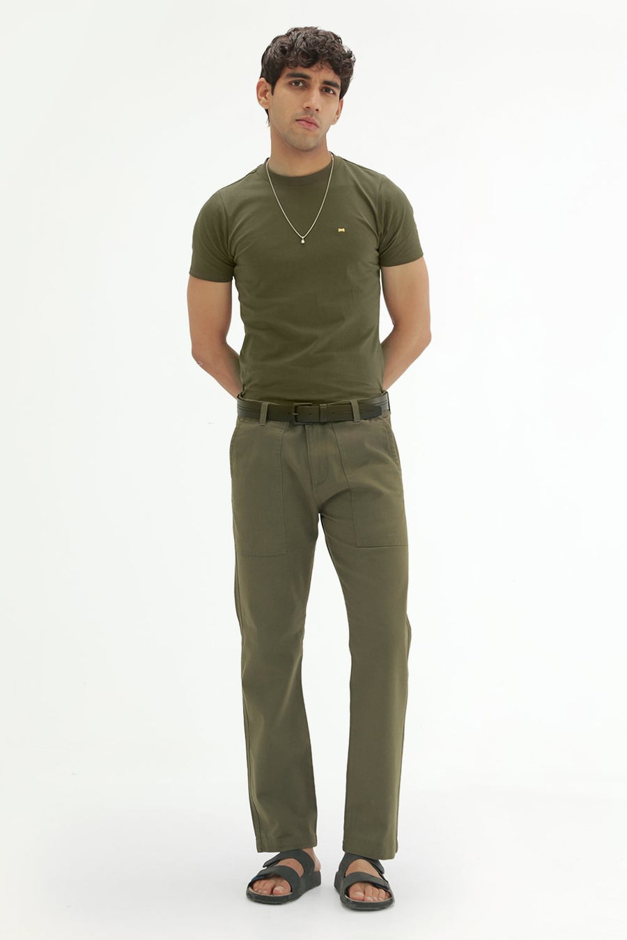 BASICS DRIFT FIT  COTTON STRUCTURE TROUSER