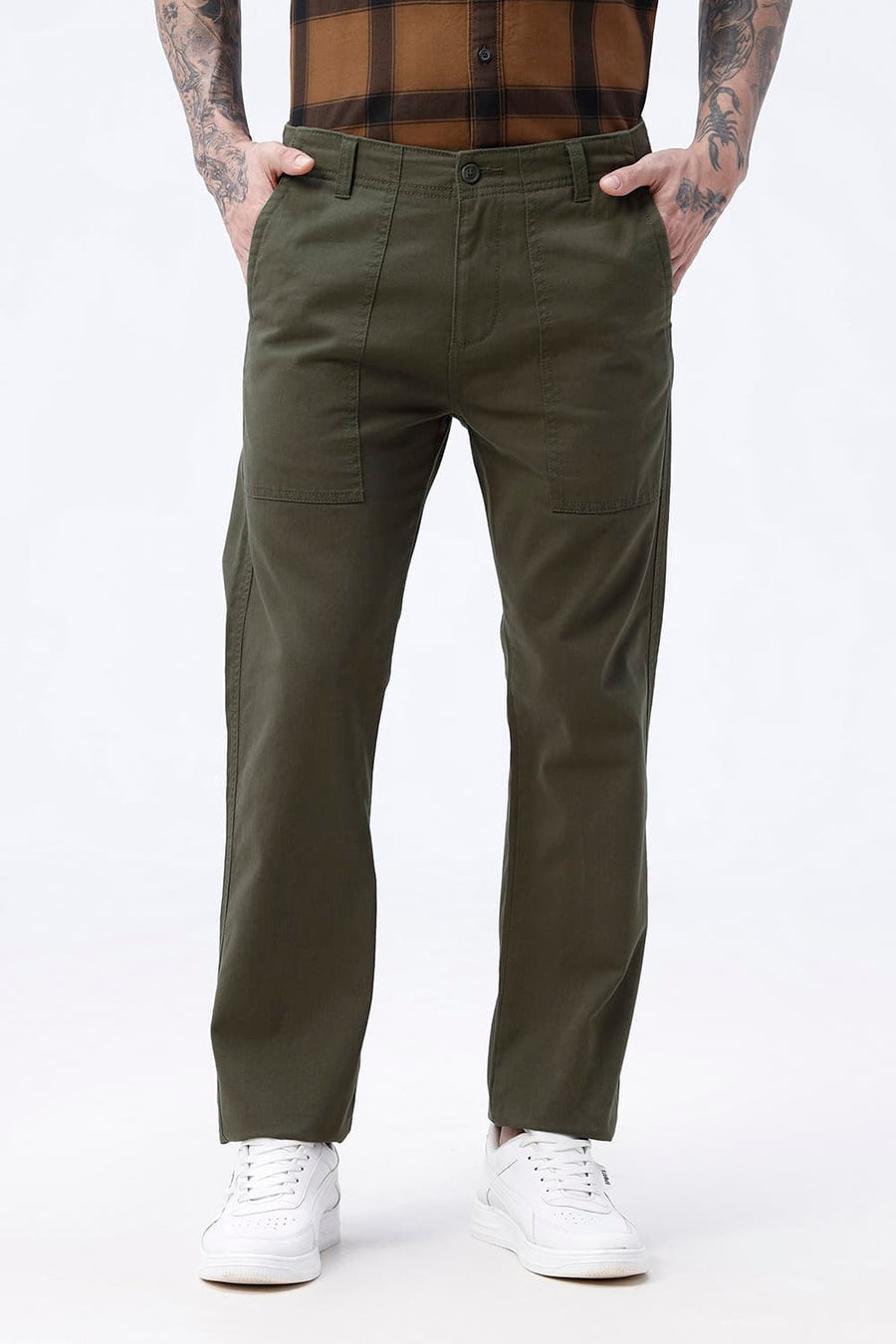 BASICS DRIFT FIT  COTTON STRUCTURE TROUSER