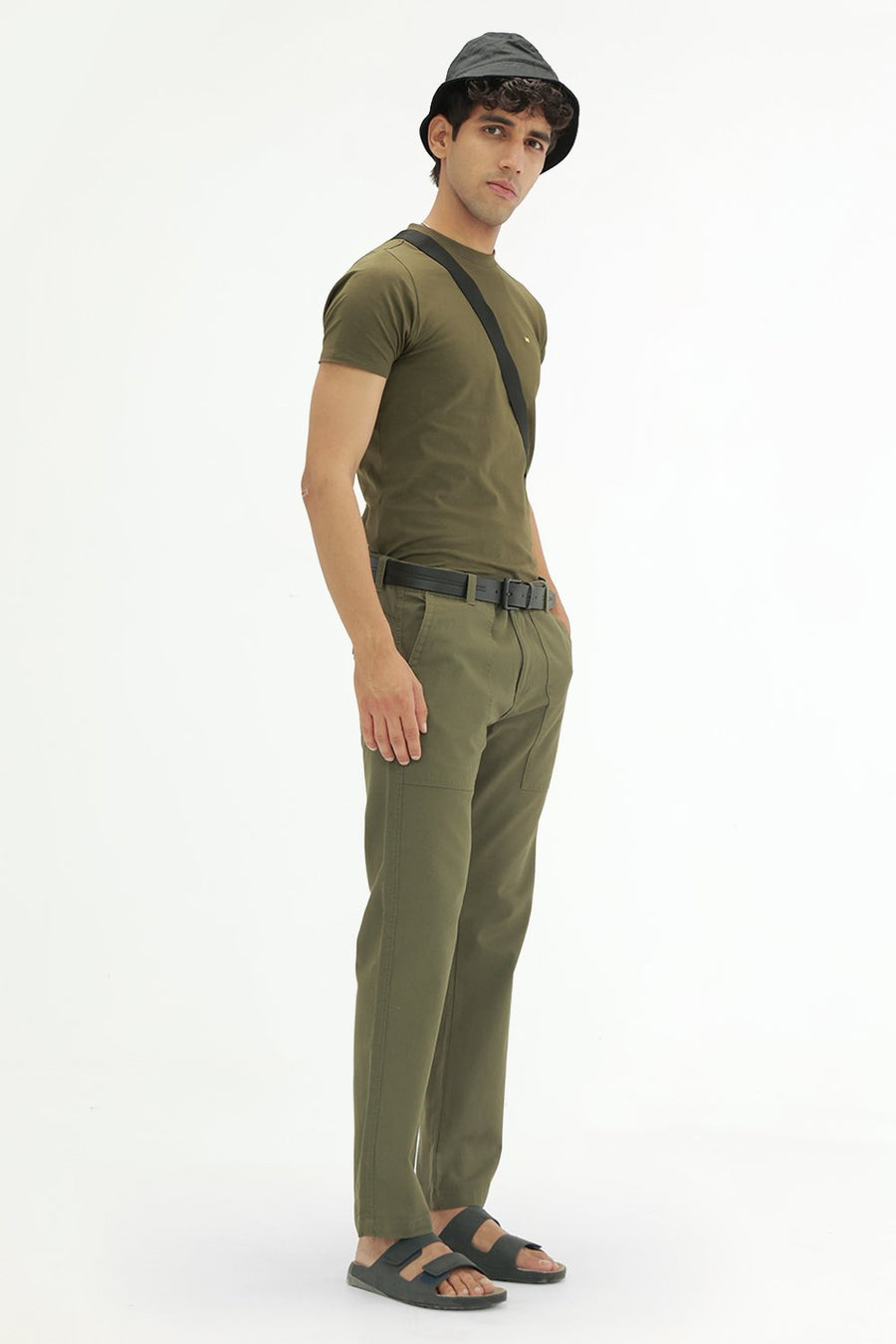 BASICS DRIFT FIT  COTTON STRUCTURE TROUSER