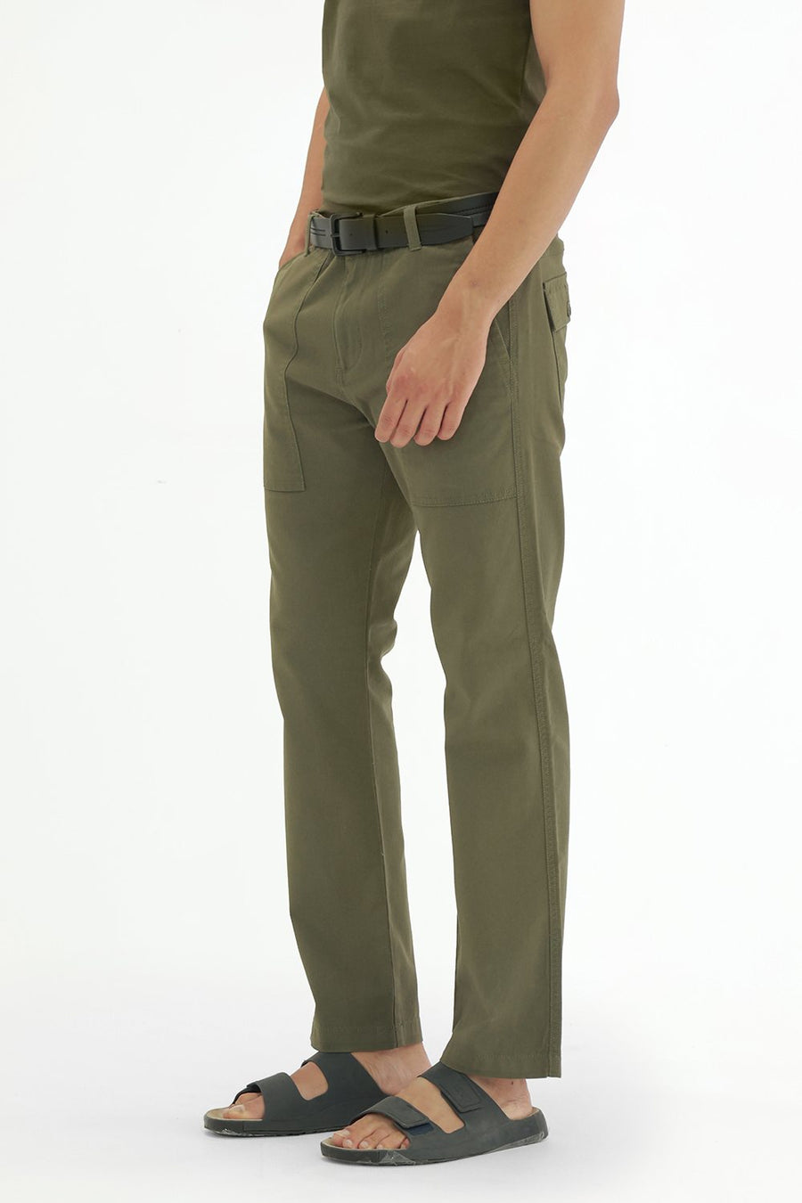 BASICS DRIFT FIT  COTTON STRUCTURE TROUSER