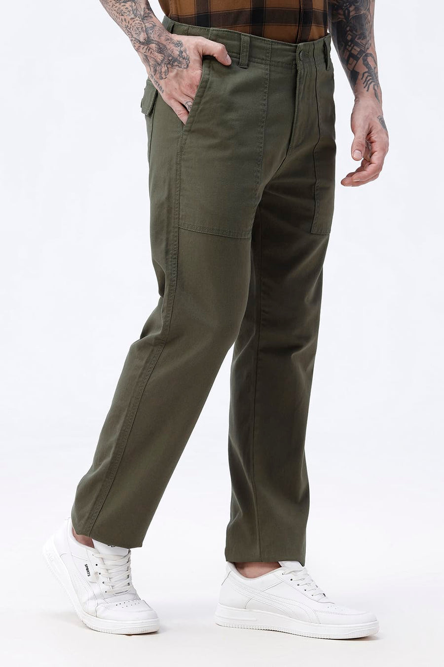 BASICS DRIFT FIT  COTTON STRUCTURE TROUSER
