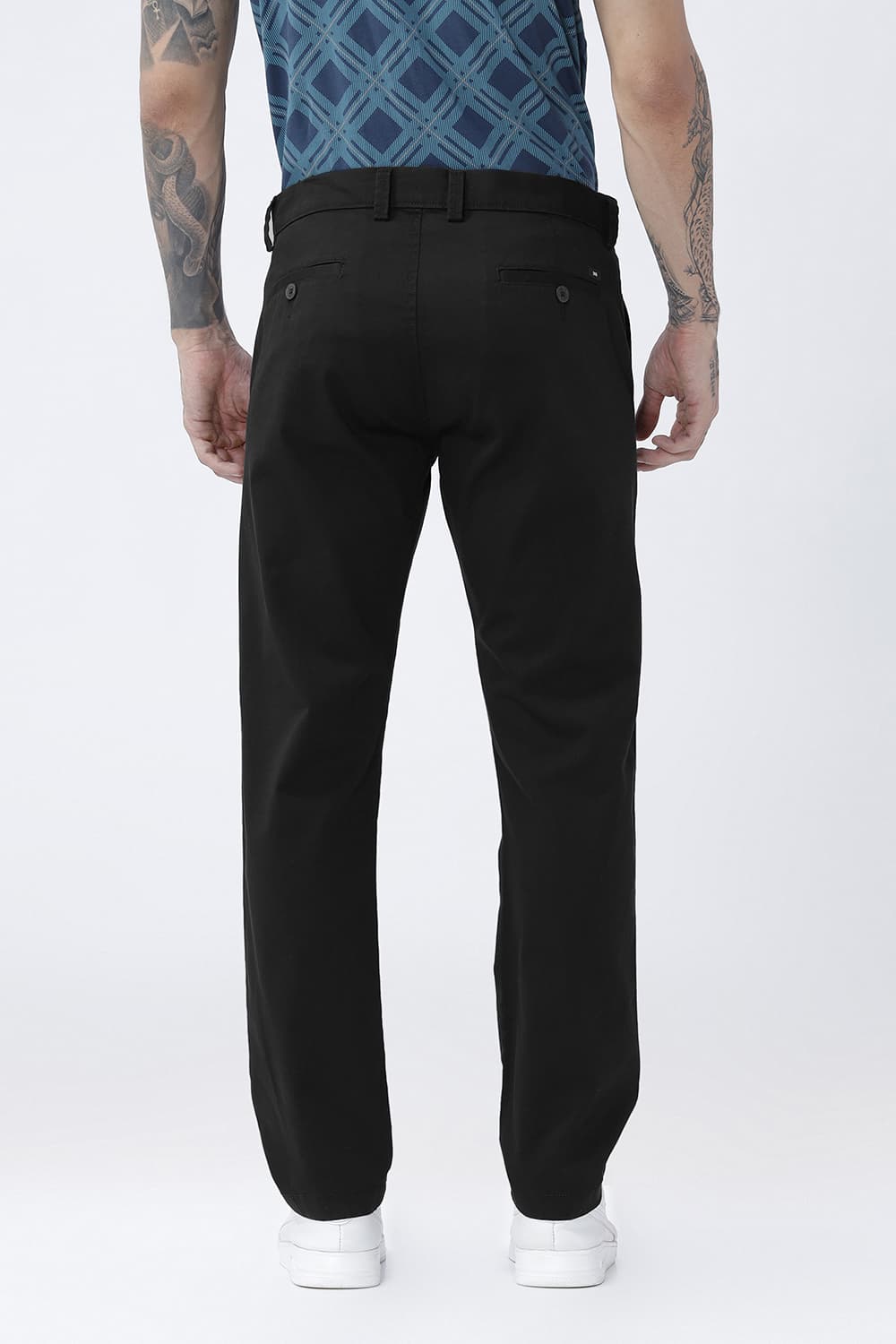 BASICS TAPERED FIT  COTTON STRETCH STRUCTURE TROUSER