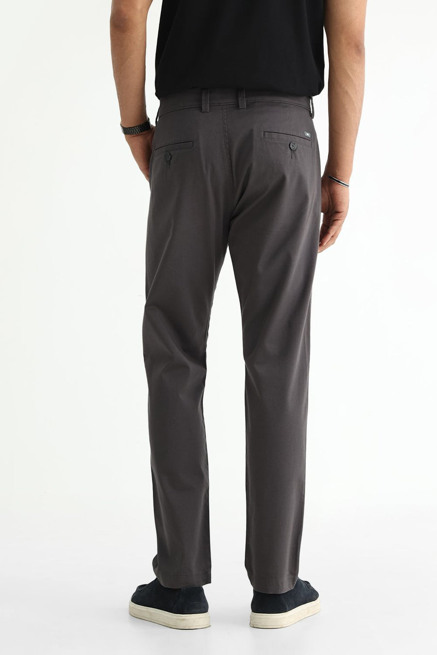 BASICS TAPERED FIT  COTTON STRETCH STRUCTURE TROUSER
