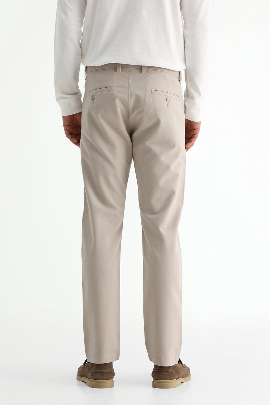 BASICS TAPERED FIT  COTTON STRETCH STRUCTURE TROUSER